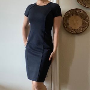 Brooks brothers scuba cap sleeve sheath dress